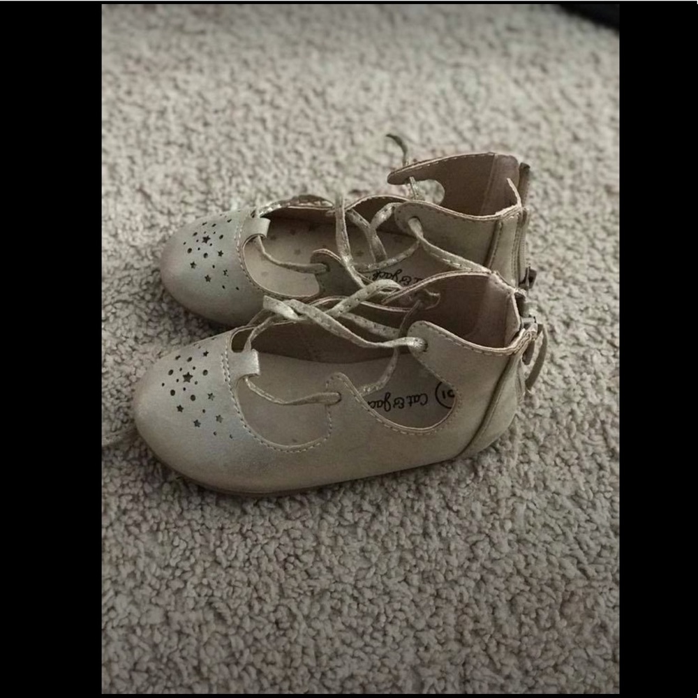 Toddler gold shoes